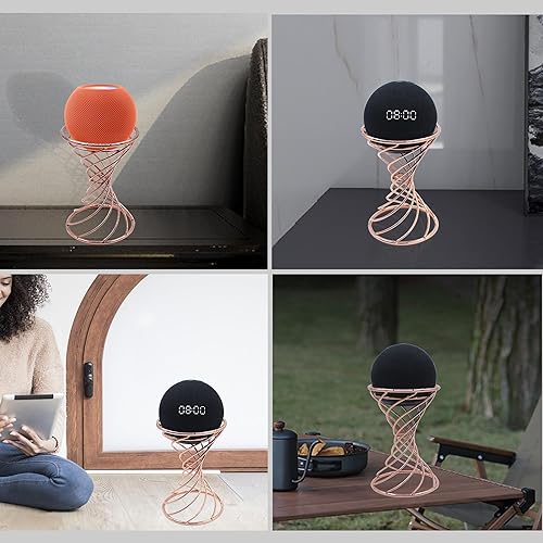 Miniatura 5 de Soporte decorativo de mesa para altavoz inteligente para Echo Dot 345 generación, Echo 45 generación, Echo Glow, Apple Homepod Mini y Google Home
