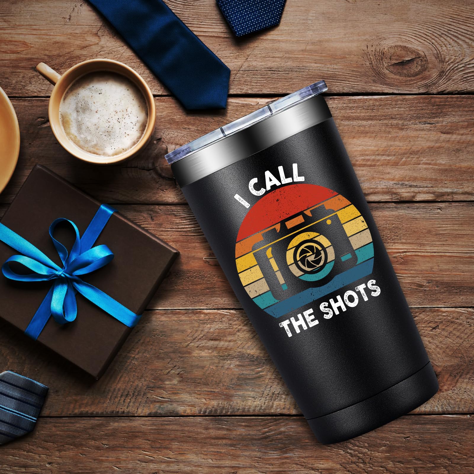 SpenMeta Photographer Gifts for Men Women - Photography Gifts for Photographers - Christmas Birthday Gift for Photography Camera Lovers - 20oz I Call The Shots Tumbler Cup