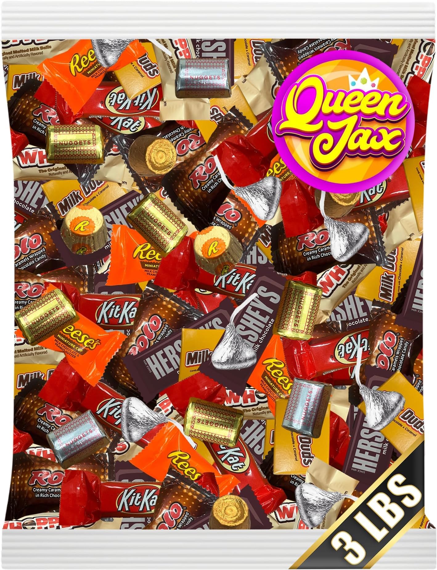 Assorted Chocolate Candy Variety Pack - 3 Lb - Bulk Candy Chocolate Mix - Chocolate Candy Bulk - Assorted Chocolate - Bulk Individually Wrapped Chocolate - Candy Chocolate Assorted Candy - Father's Day
