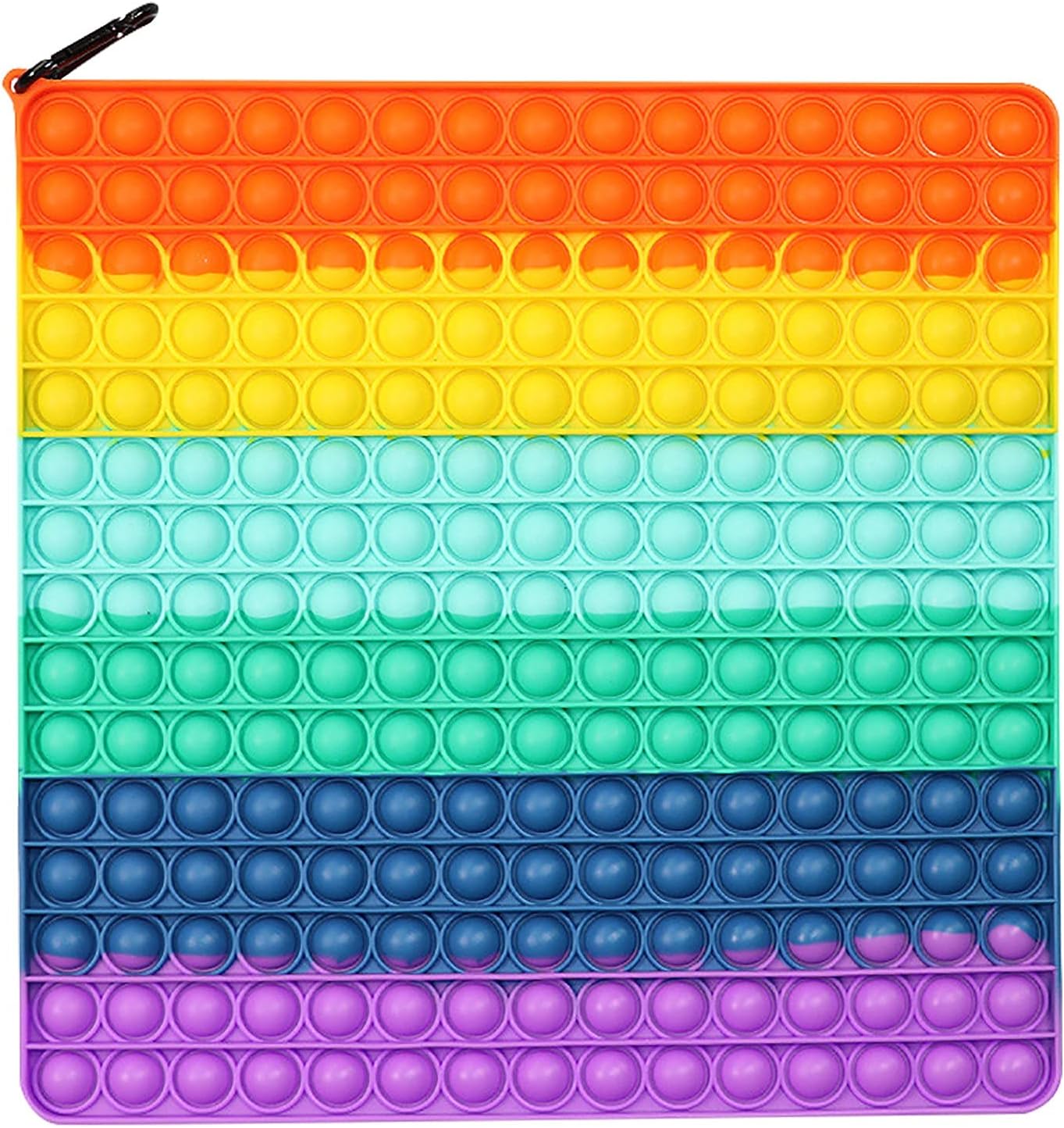 Haojiajia Giant XL 225 Bubble Push Pop Fidget Sensory Toys,Large Square Push it Fidget Toys,Fidget Toys Anxiety Relief,Poppet Toys,Sensory Fidget Toys Autism Toys,Adult Figit Toys (Rainbow)