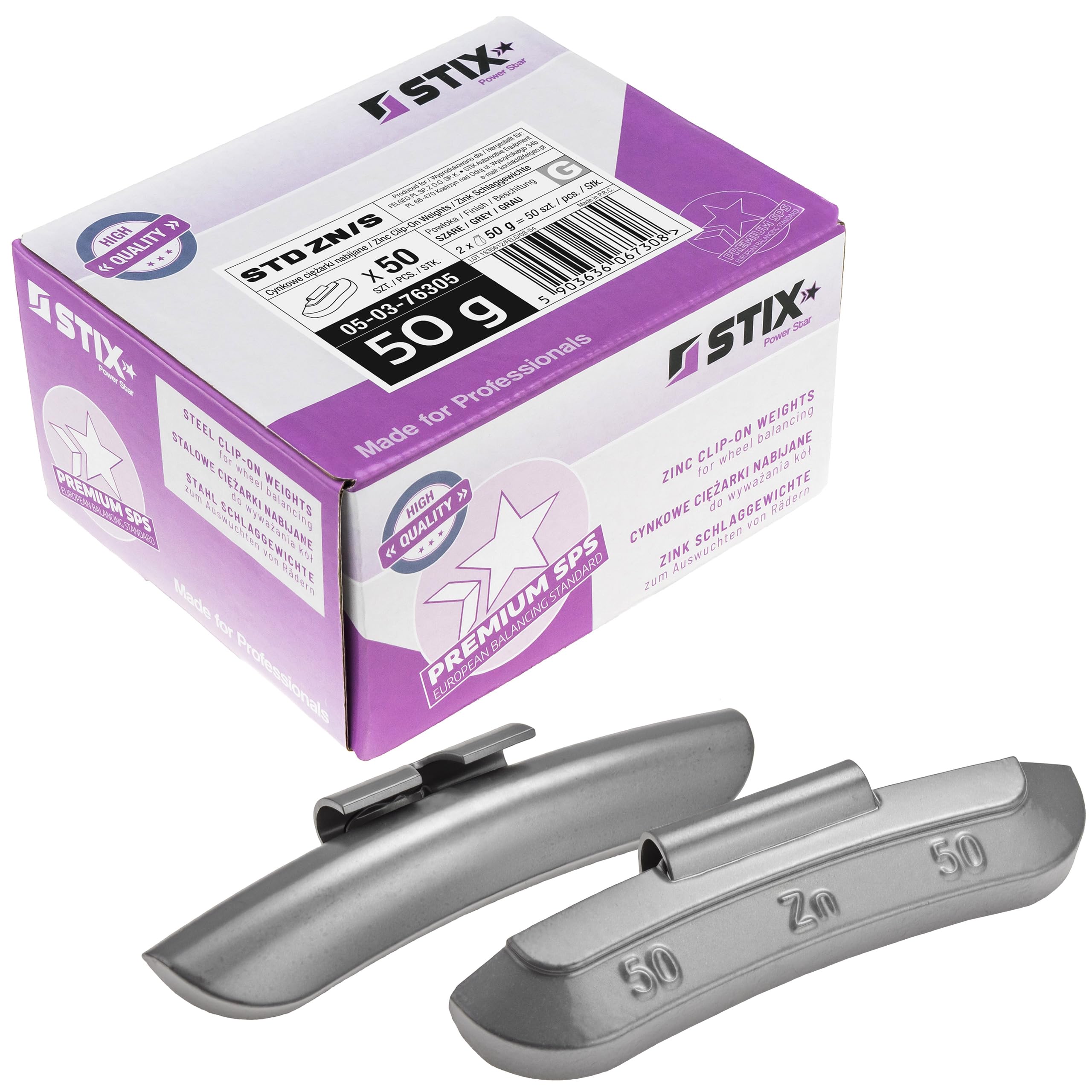 Stix 50 pesas de impacto de 35 g para llantas de acero – Pesos de equilibrio de zinc ZN/S – Pesos de equilibrio para neumáticos y ruedas – Pesos de rueda — view 11