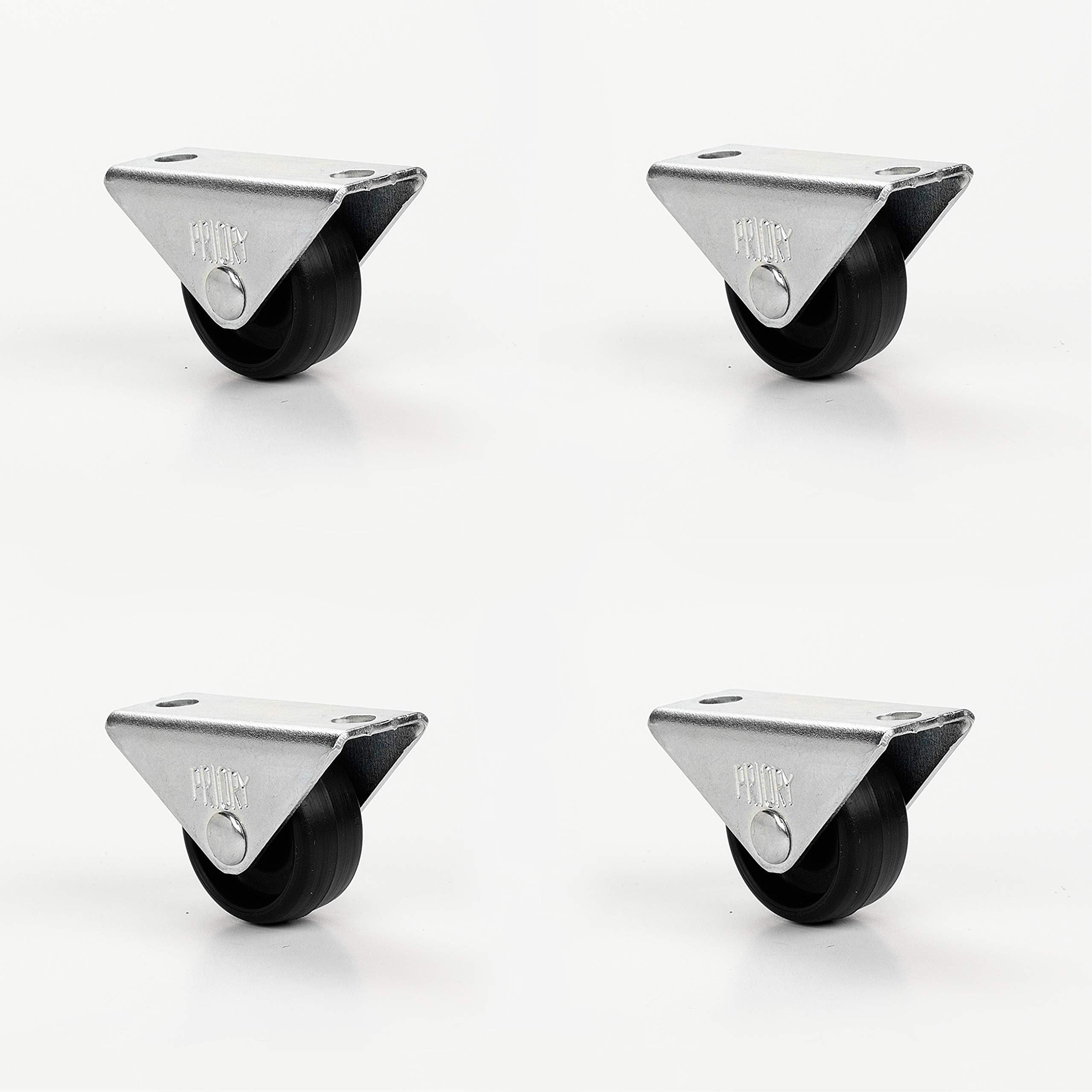 British Manufactured - 4 Fixed Castor Wheels | 28mm Furniture, Appliances, Trolleys Castor with PP Wheel