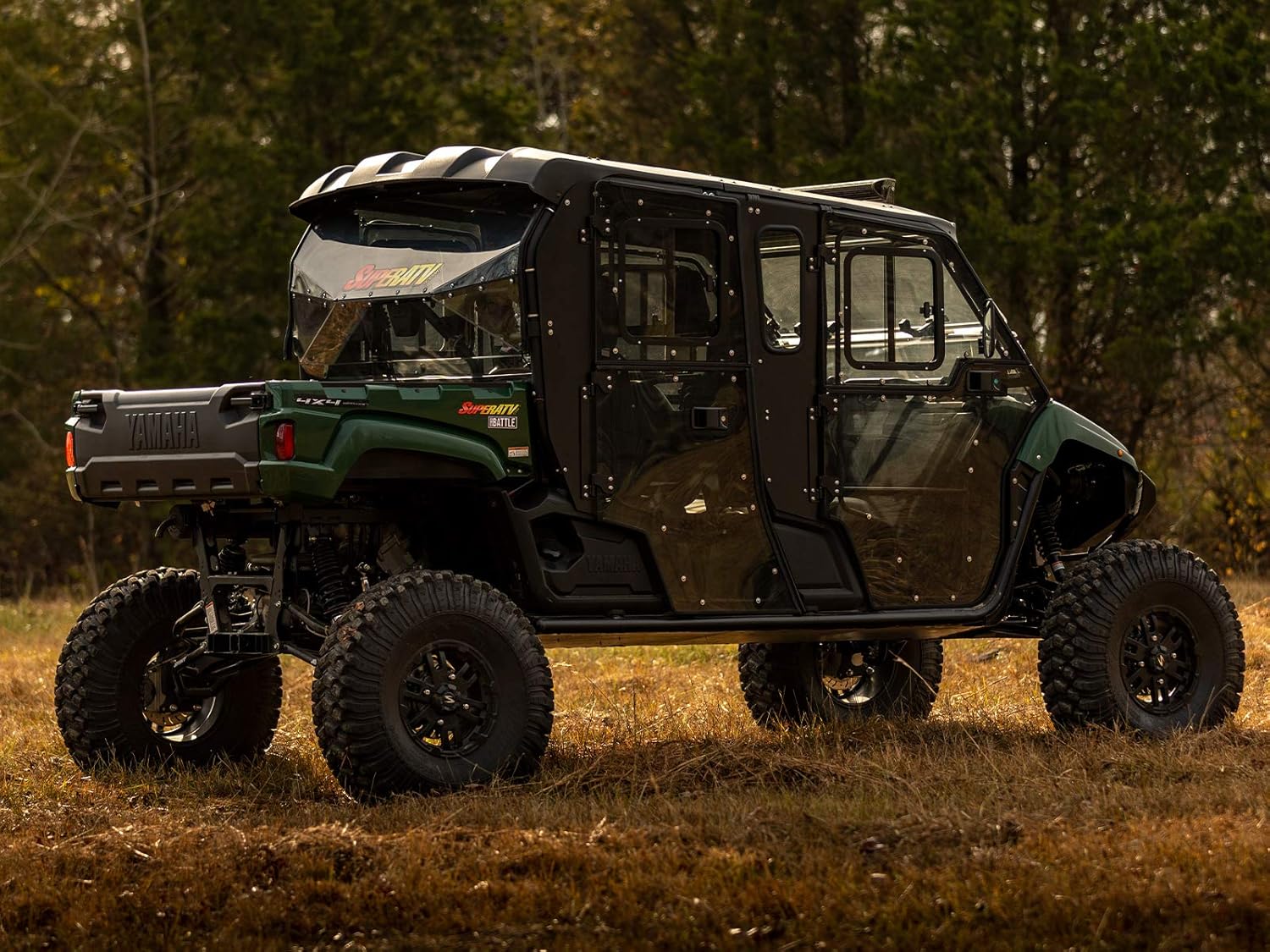 SuperATV Cab Enclosure Doors Compatible with 2015-2017 Yamaha Viking 6, 2015+, EPS, 2016+ See Fitment, 250x Stronger than Glass, Easy Install