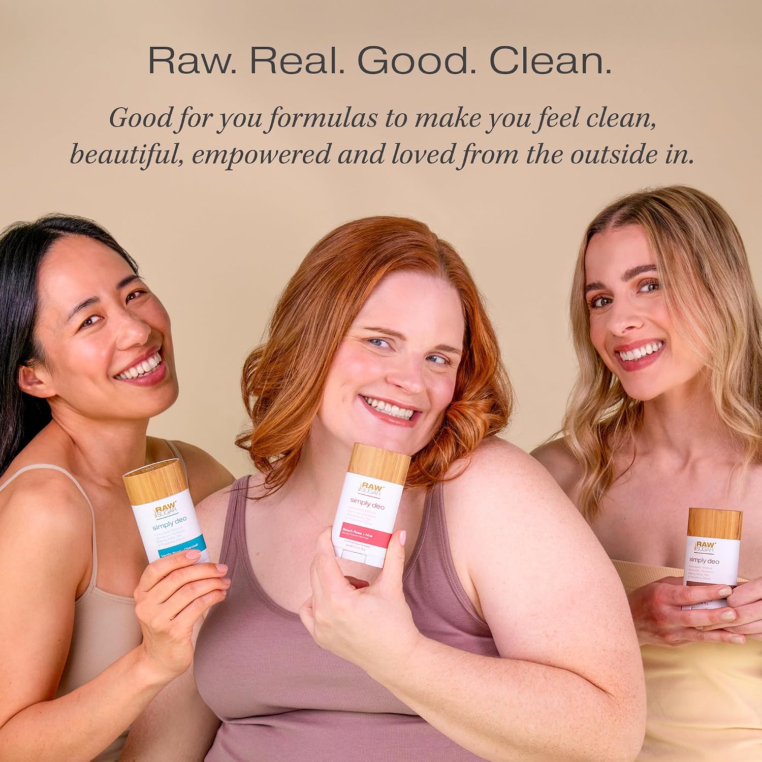 RAW SUGAR Deodorant Stick, Simply Deo (Pack of 1) Whole Body Deodorant for Women & Men, Clean Formulated without Aluminum, Baking Soda, Talc & Parabens, Eucalyptus + Fresh Mint Scent