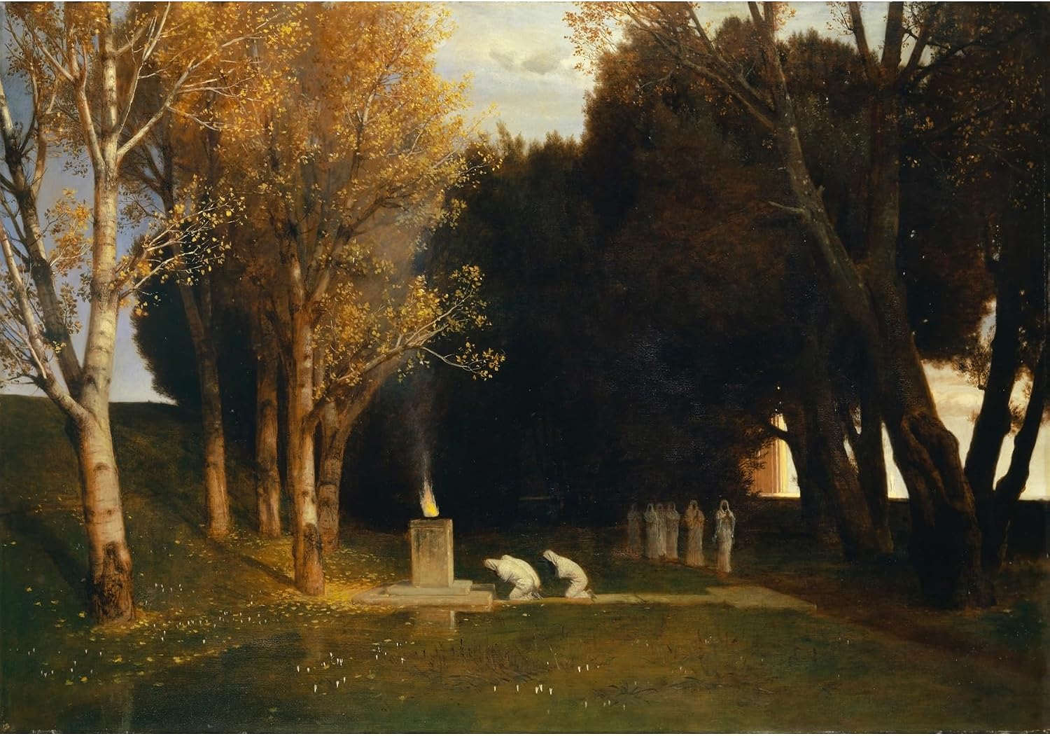 ArtDirect The Sacred Grove (1882) Unframed Art Print Giclee Poster by Arnold Böcklin - Ready for Framing with Customization Sizes 10x7, 14x10, 20x14, 34x24, 48x33 and 60x42 inches