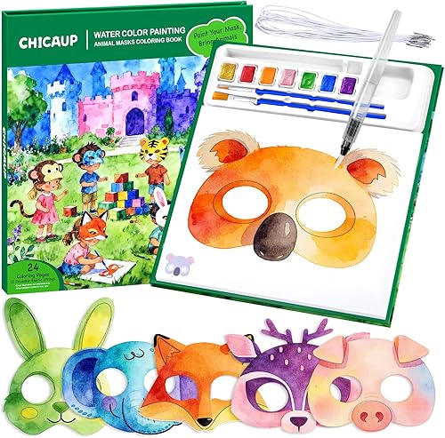 Masks Paint with Water Coloring Books - Halloween Gifts For Kids