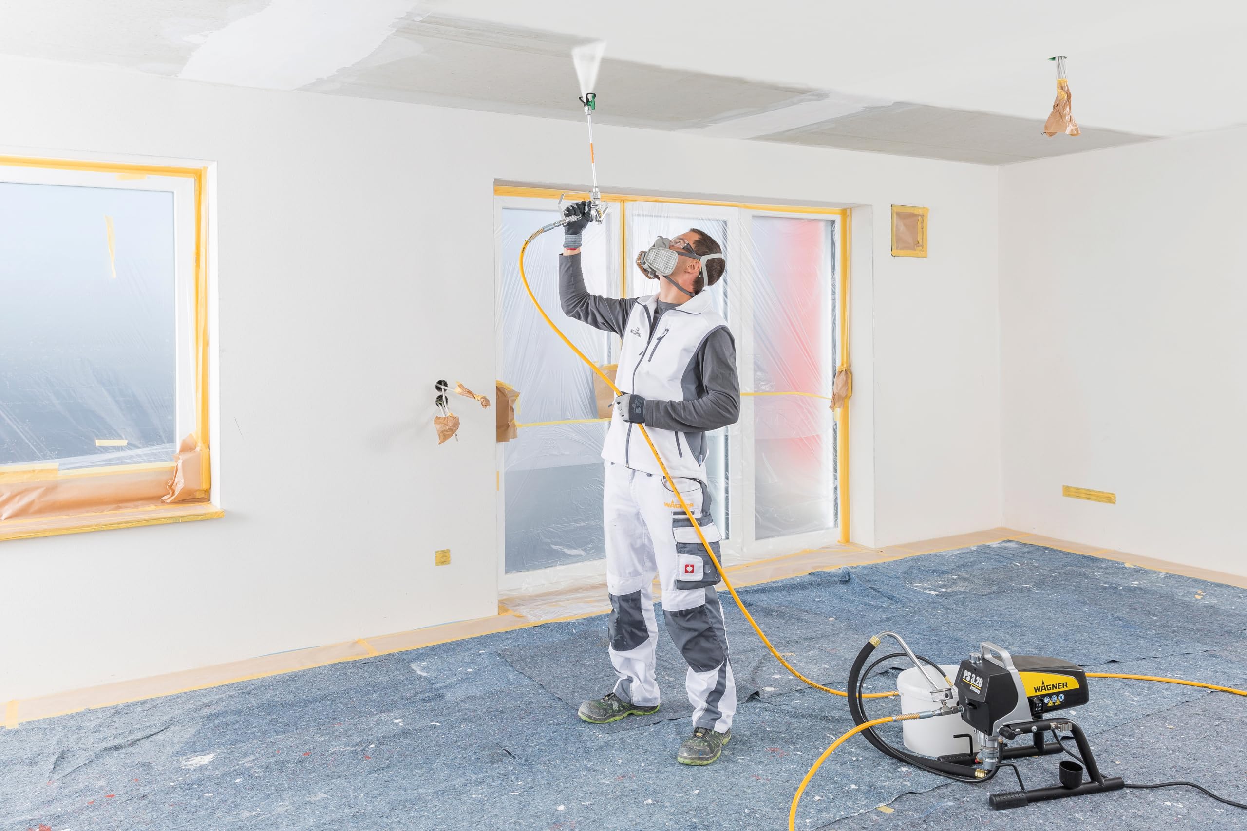 WAGNER Kolbenpumpe ProSpray 3.20 – für Airless-Einsteiger-Max, Fördermenge 2,0 l-min, HD-Schlauch DN6, 15 m