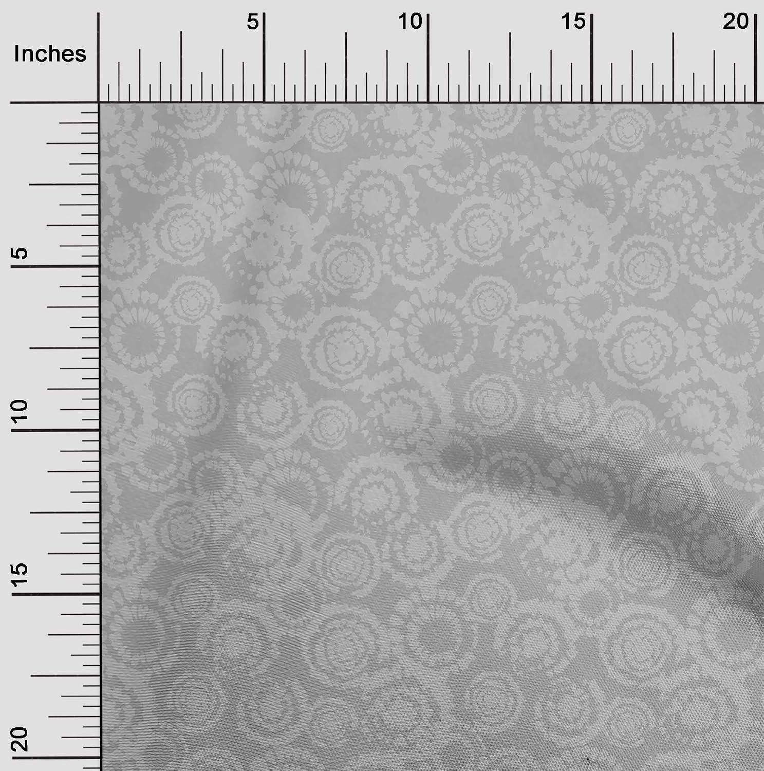 oneOone Viscose Chiffon Gray Fabric Tie Dye Sewing Fabric By The Yard Printed DIY Clothing Sewing Supplies 42 Inch Wide