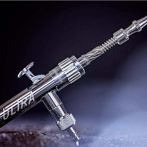 Miniatura 5 de Harder & Steenbeck Aerógrafo - ULTRA 2024 - Juego de pintura de doble acción de ingeniería alemana con alimentación por gravedad - Boquilla