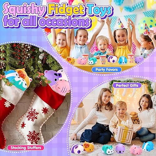 Miniatura 6 de 6 bolas de estrés para gatos de aumento lento para niños, juguetes para adultos, rellenos de calcetines para adolescentes y niñas, juguetes de