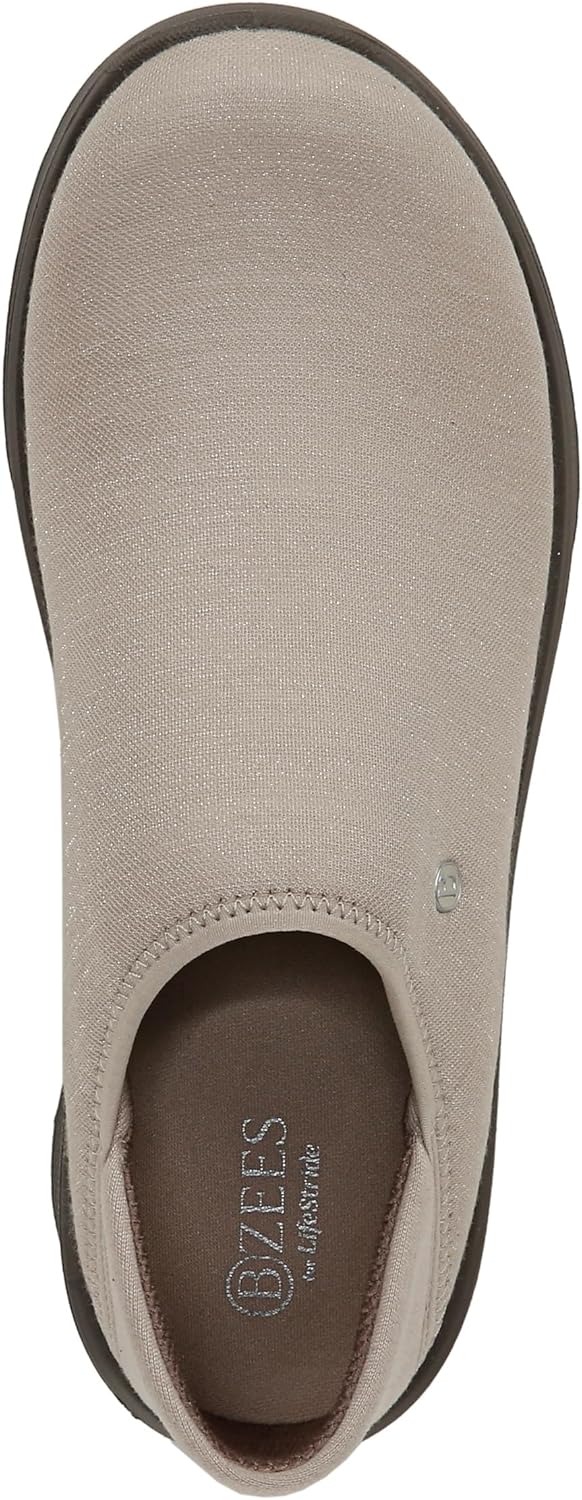 BZees Womens Getaway Slip On Simply Taupe Shimmer 8 W - Image 5