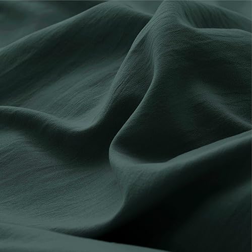 Vista 379 de Bedsure Funda de edredón azul pizarra tamaño Queen – Juego de ropa de cama extra suave prelavada similar al algodón, incluye 1 funda de edredón