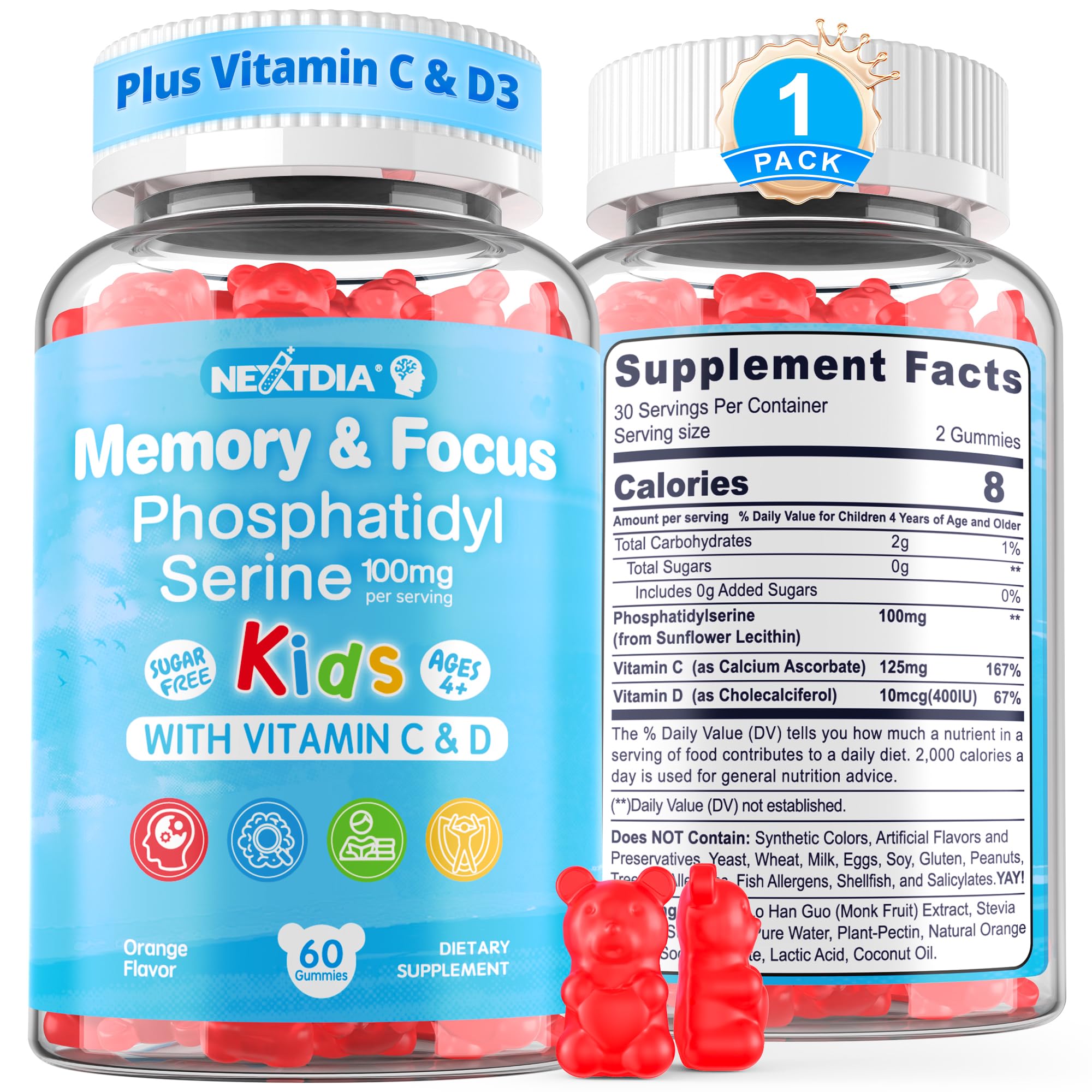 Nextdia Phosphatidylserine Gummies for Kids