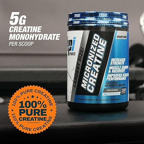 Miniatura 6 de BPI Sports Creatina micronizada aumenta la fuerza, reduce la fatiga, soporte muscular magro con monohidrato de creatina, polvo sin sabor para