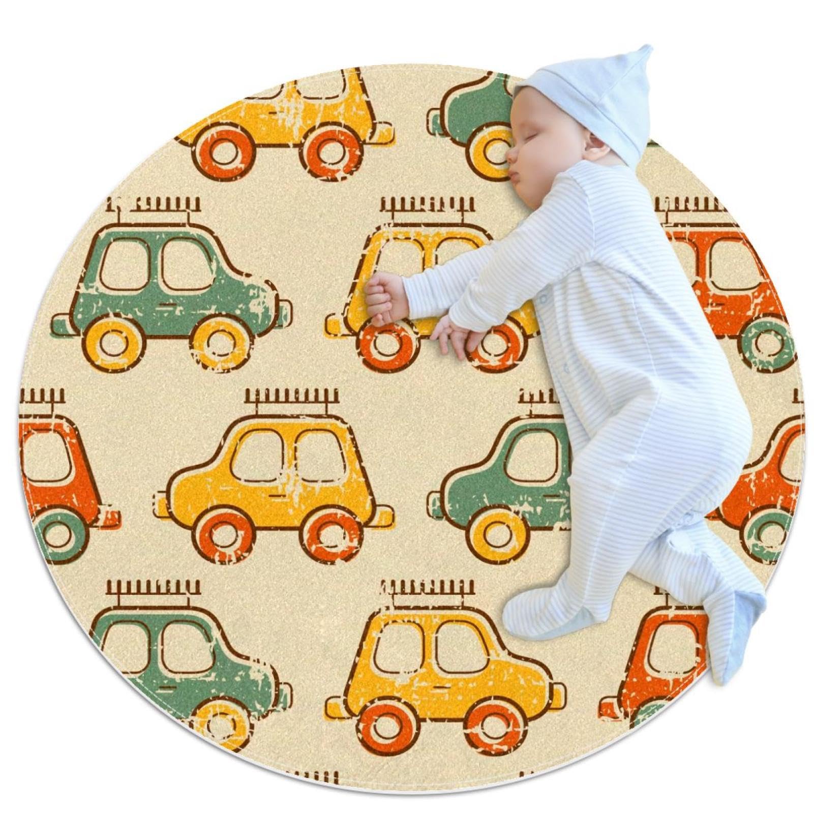 Paillasson de sol intérieur antidérapant avec motif voiture coloré