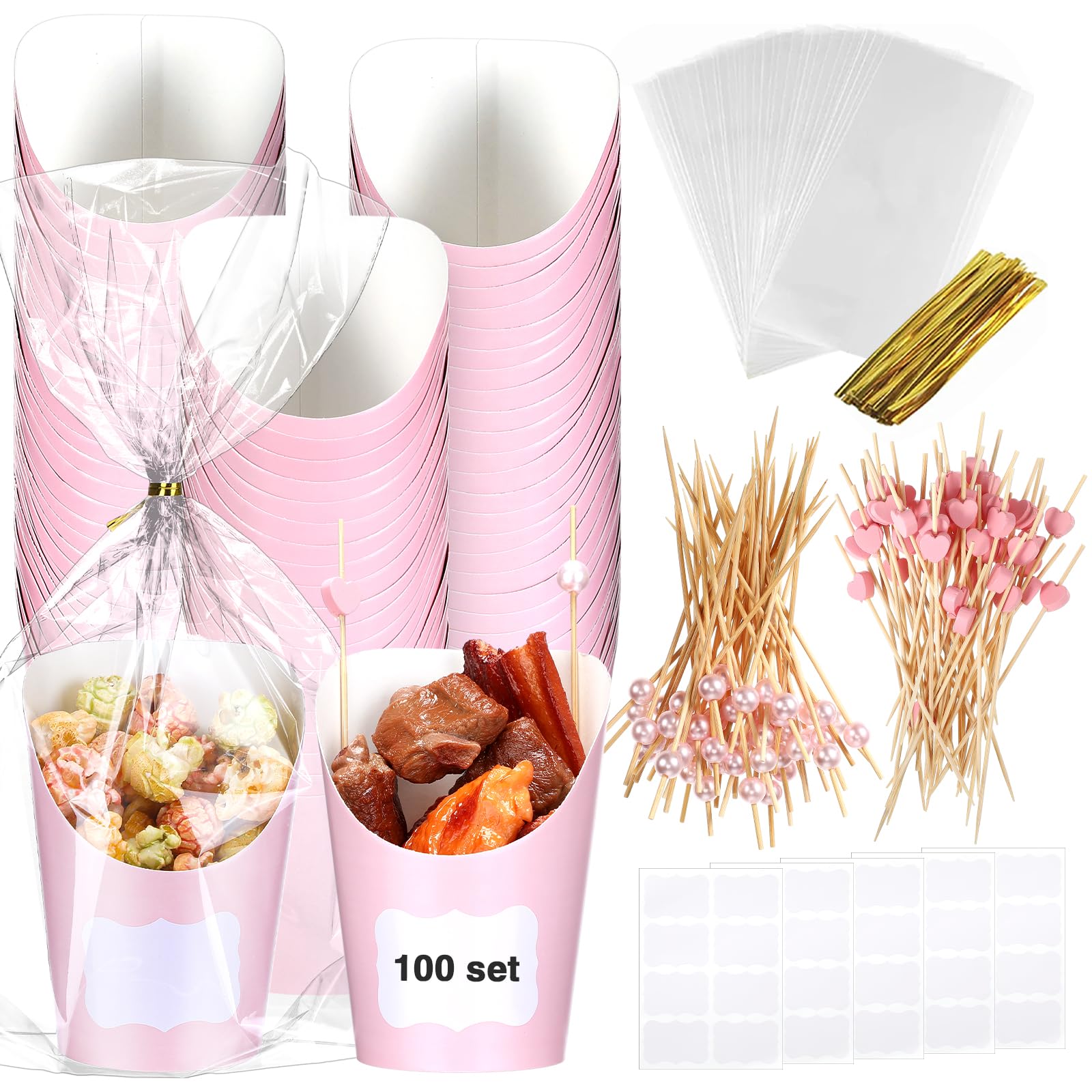 100 Einweg-Pappbecher Für Pommes & Snacks – 340 Ml, Fettbeständig & Ideal Für Partys