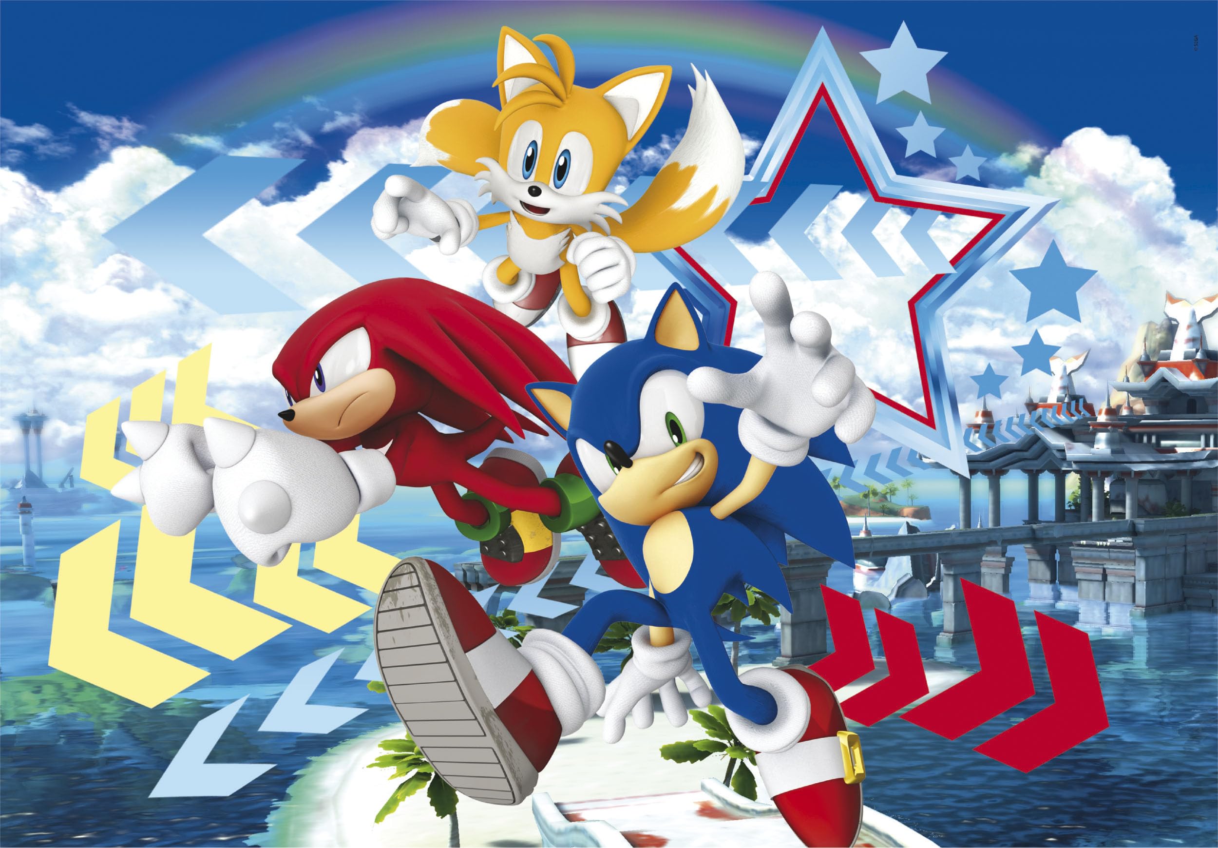 Clementoni - 27267 - Supercolor Puzzle - Sonic - 104 Elementów, Puzzle Dla Dzieci 6 Lat, Wysokiej Jakości Nadruku, Made In Italy