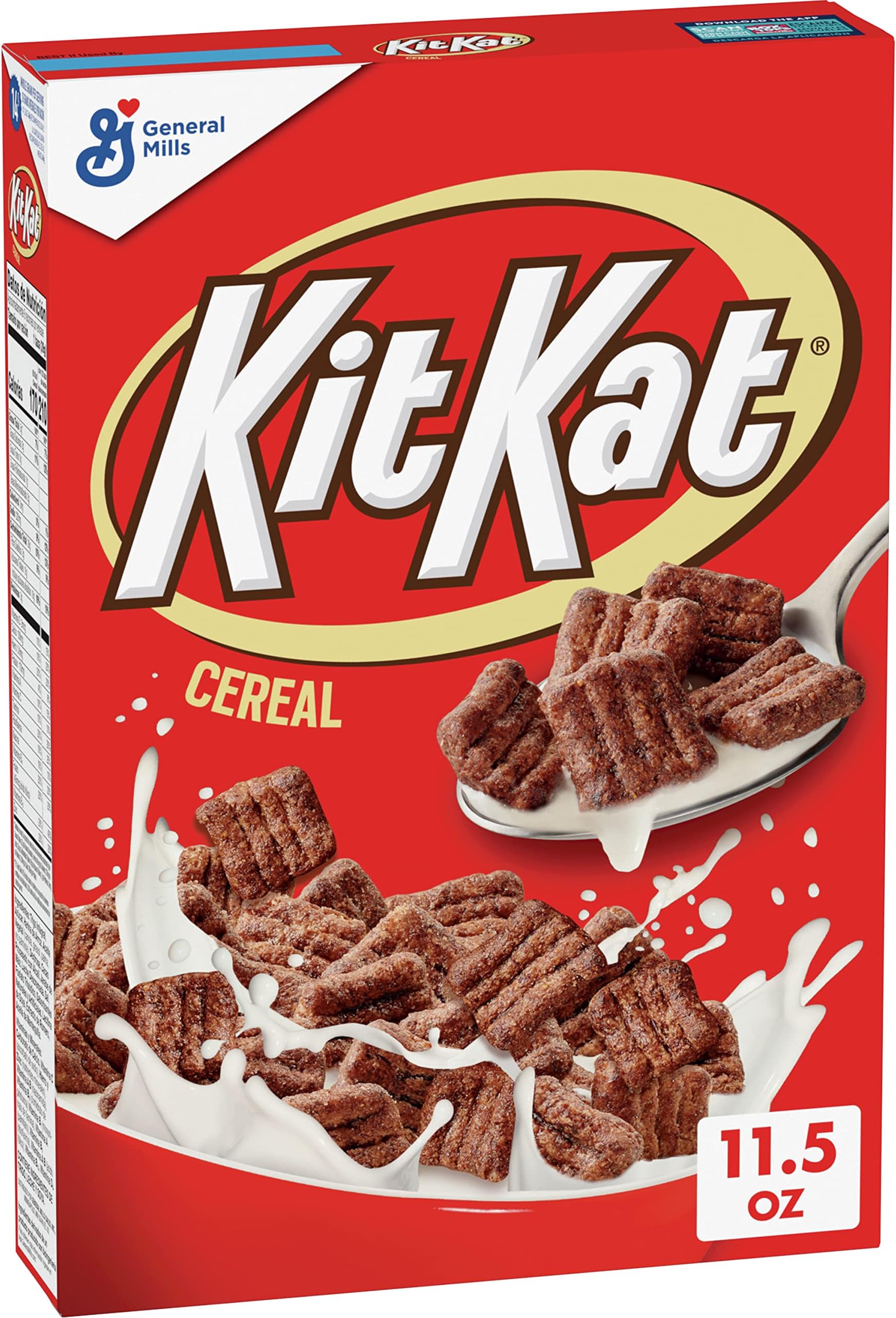KIT KAT Chocolatey Cereal, Crispy Breakfast Cereal Made with Whole Grain, 11.5 oz