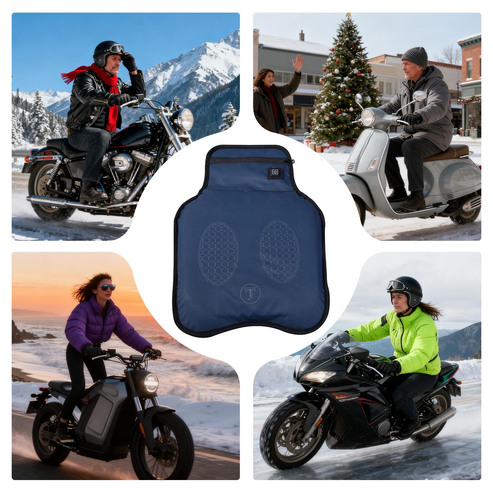 Podgrzewana Podkładka Na Siedzenie Motocyklowe Akcesoria Grzewcze Do | Elektryczny Ogrzewacz Siedzenia Dla Motocyklistów Przygód I Podróżników Jazdy Zimą I Codziennych