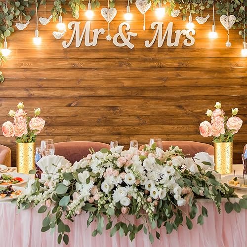 Miniatura 4 de Sunnyray 12 piezas de jarrón cilíndrico dorado moteado de vidrio de mercurio, portavelas votivas doradas, centro de mesa de boda, centro de mesa de