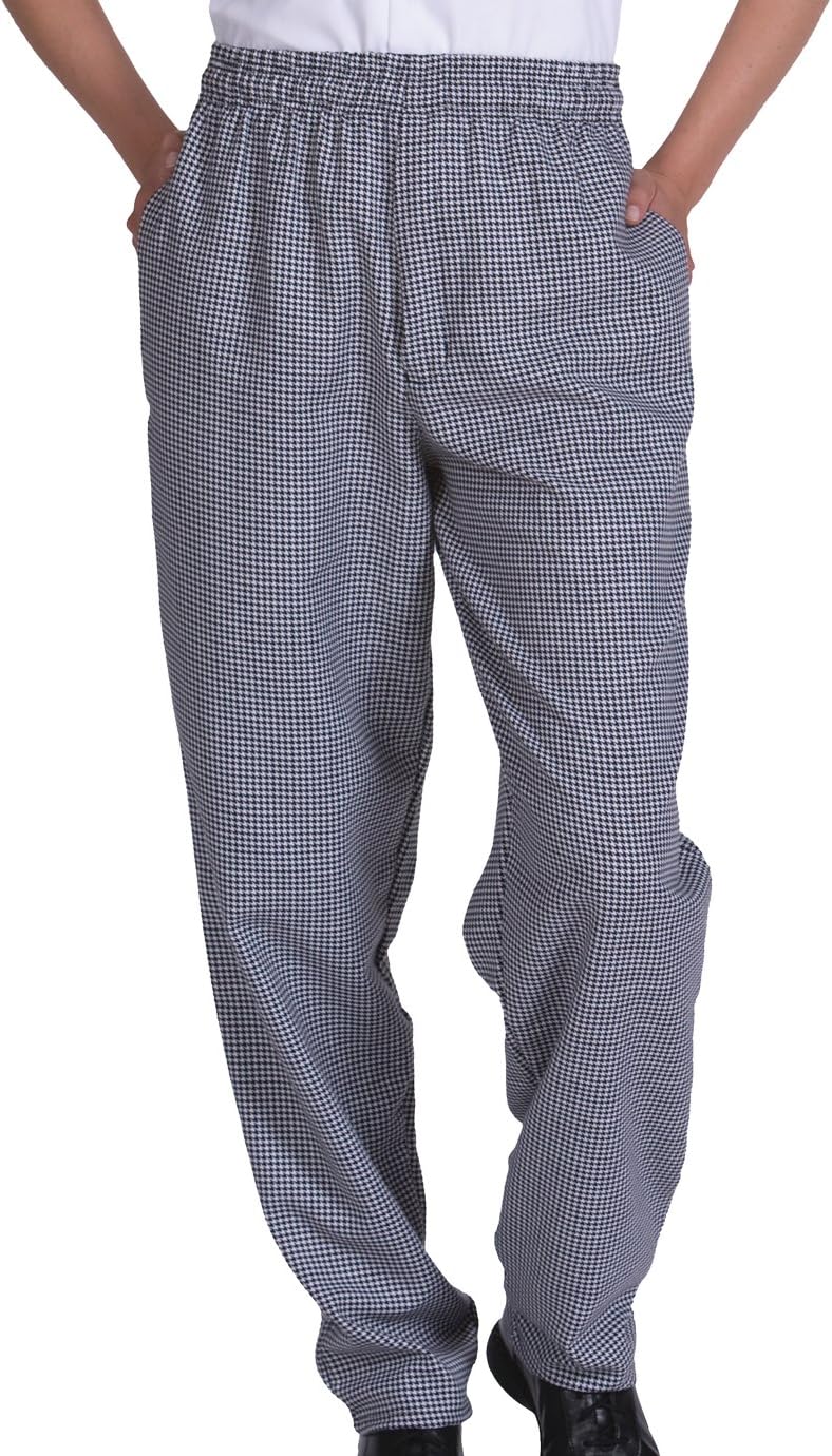 Edwards Men's 2002 Comfortable Fit Chefs Pants (Houndstooth 4X L)