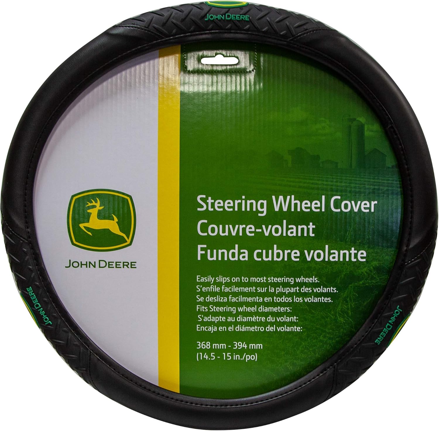 Diamond Plate Grip Style John Deere Steering Wheel Cover (6328
