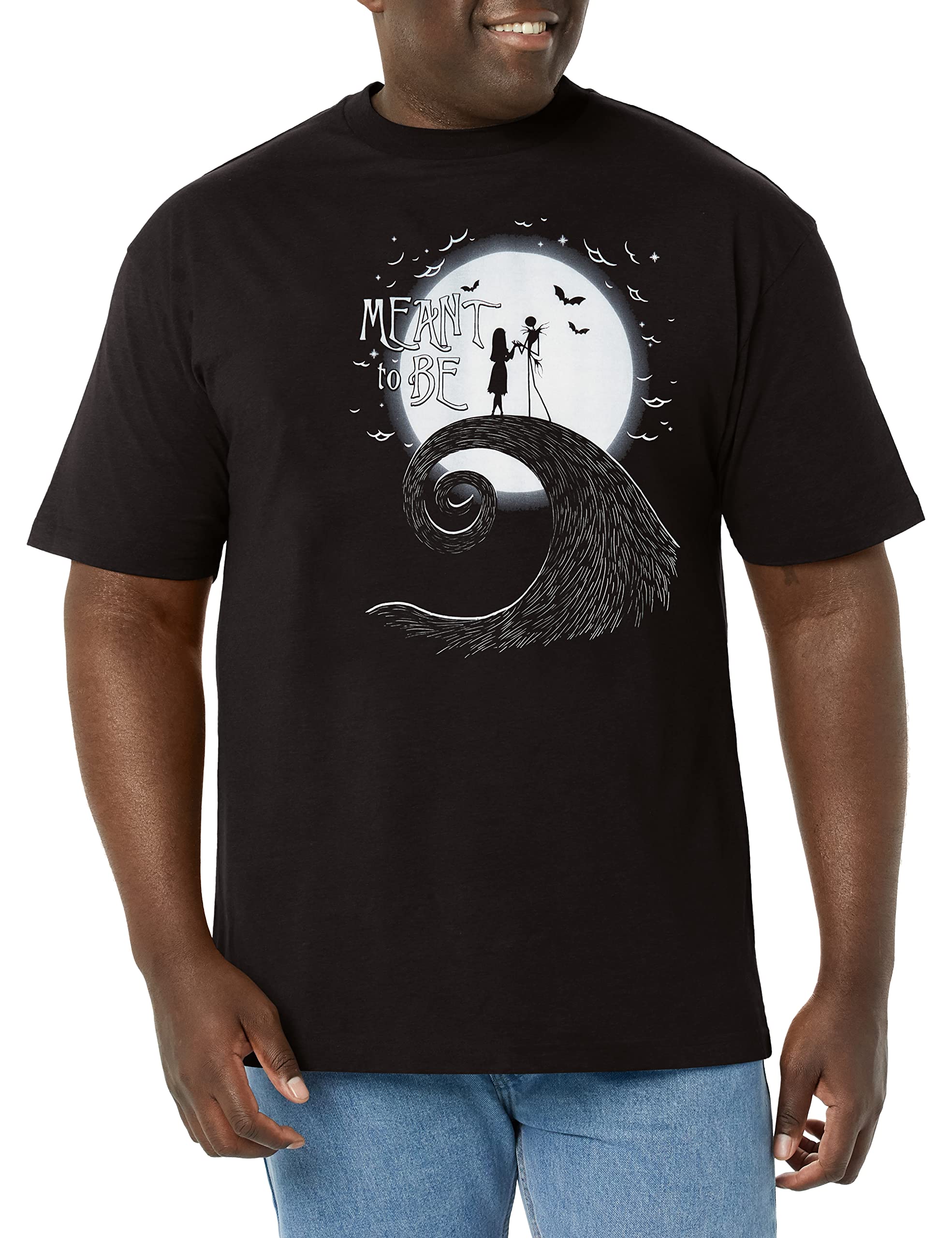 Disney Big & Tall The Nightmare Before Christmas Meant to Be Men's Tops Short Sleeve Tee Shirt
