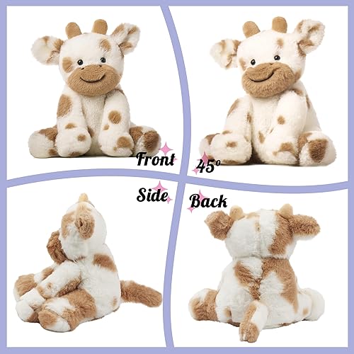 Miniatura 7 de Hopearl Adorable Juguete de Vaca de Peluche Flácido Ganado Lechero Suave Animal de Peluche Lindos Regalos de Cumpleaños para Niños Niñas Niños