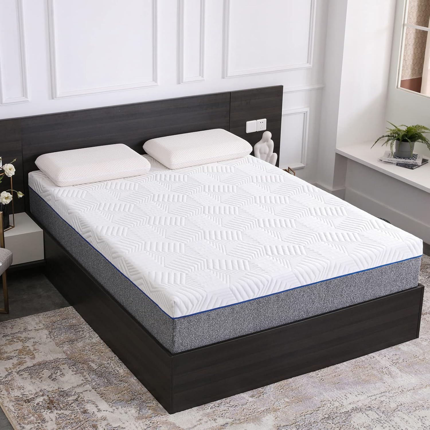 Airdown King Mattress, 12 Inch King Hybrid Mattress in A
