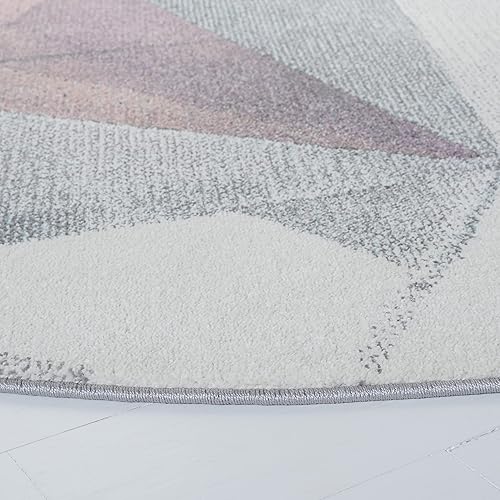 Miniatura 70 de SAFAVIEH Porcello Collection - Alfombra de área de 8 x 10 pies, gris claro y naranja, diseño abstracto moderno, no desprende pelusa y de fácil Gris