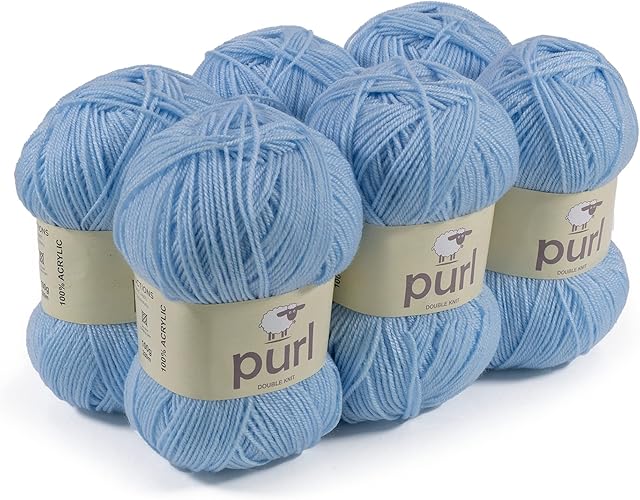 Purl 100g Premium Acrylic Yarn 108 Baby Blue, Pack of 6