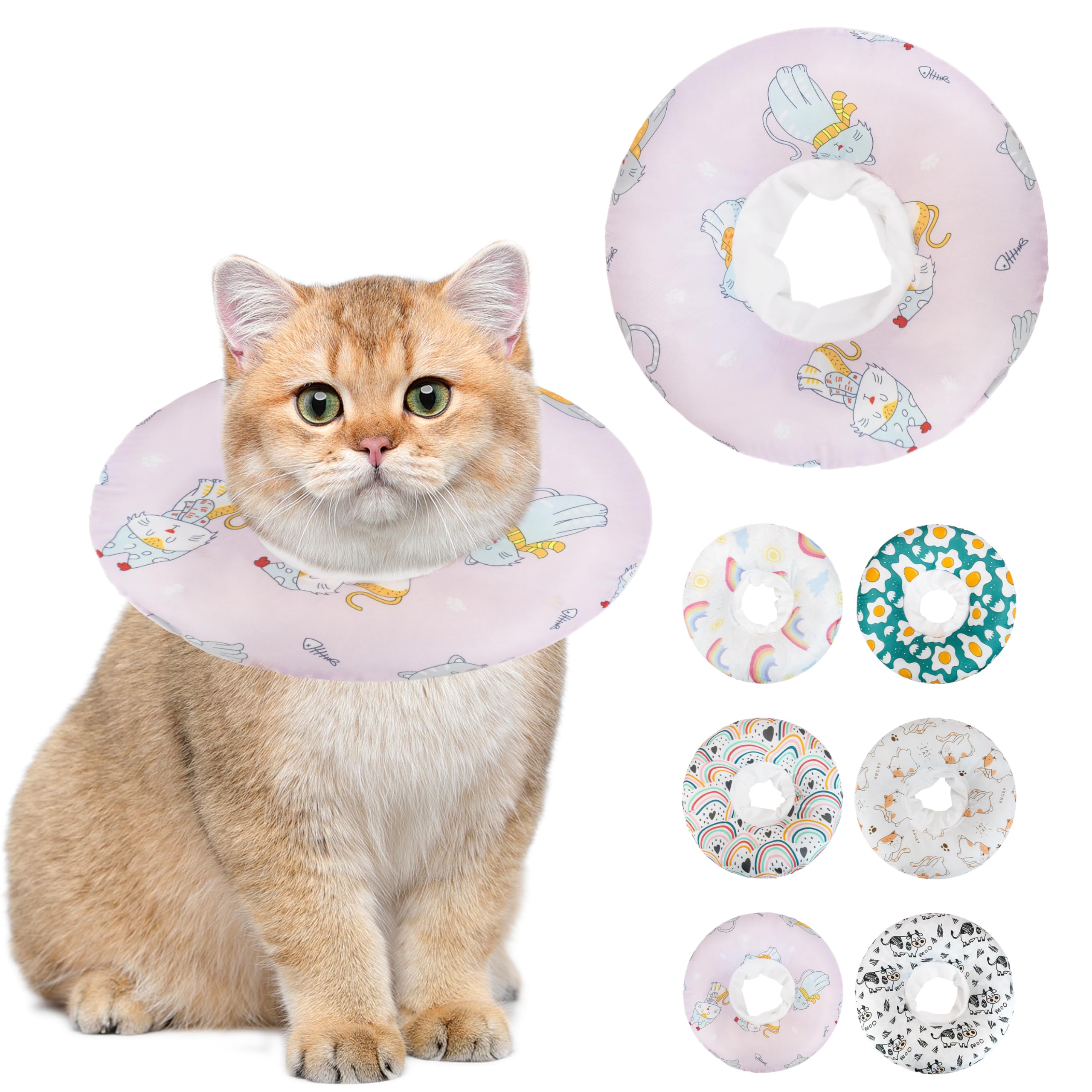 Soft Cat Cone Collar, Cute Cats Recovery Collar Suitable for Cats