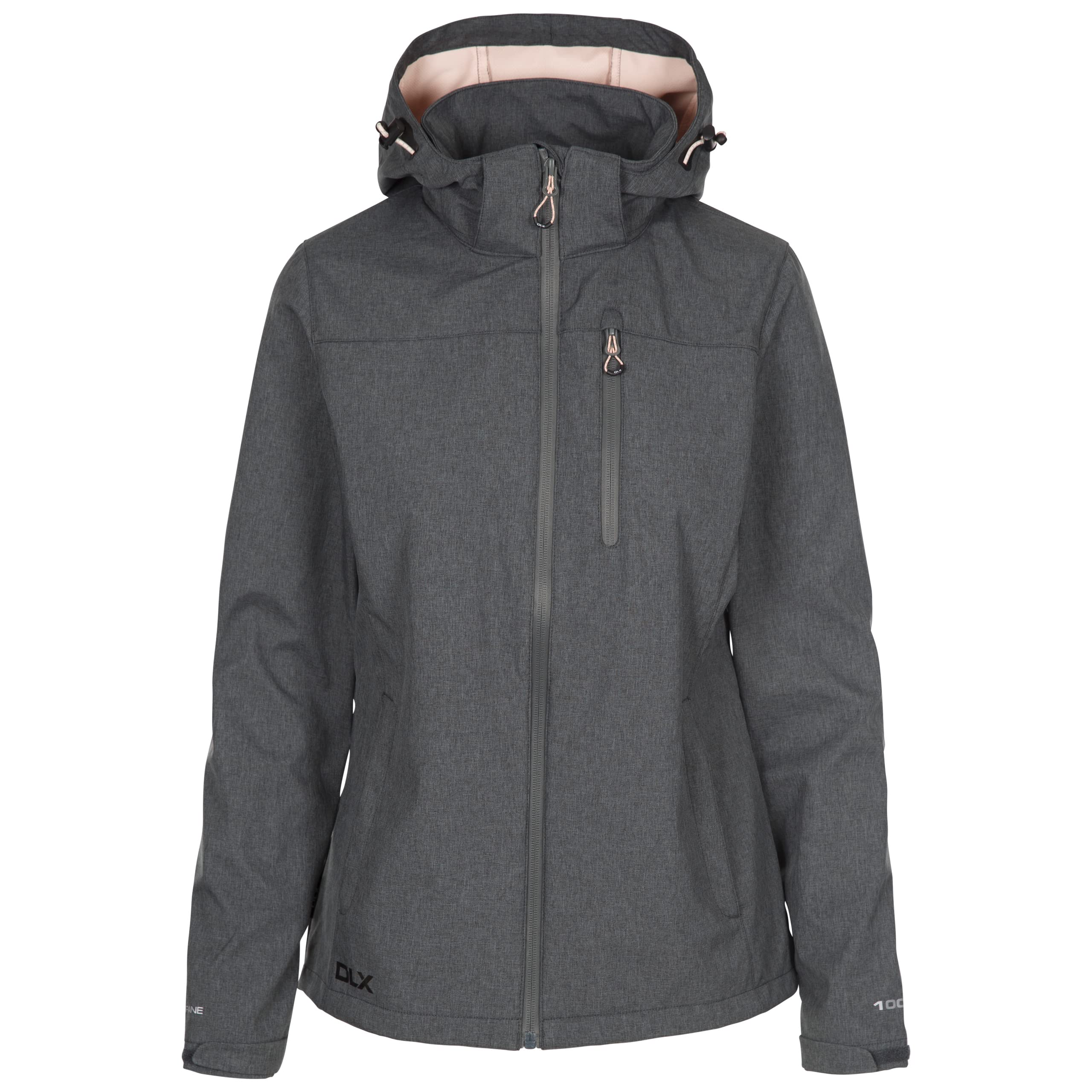 Dlx Women's Grey Softshell Jacket Windproof Claren Ii