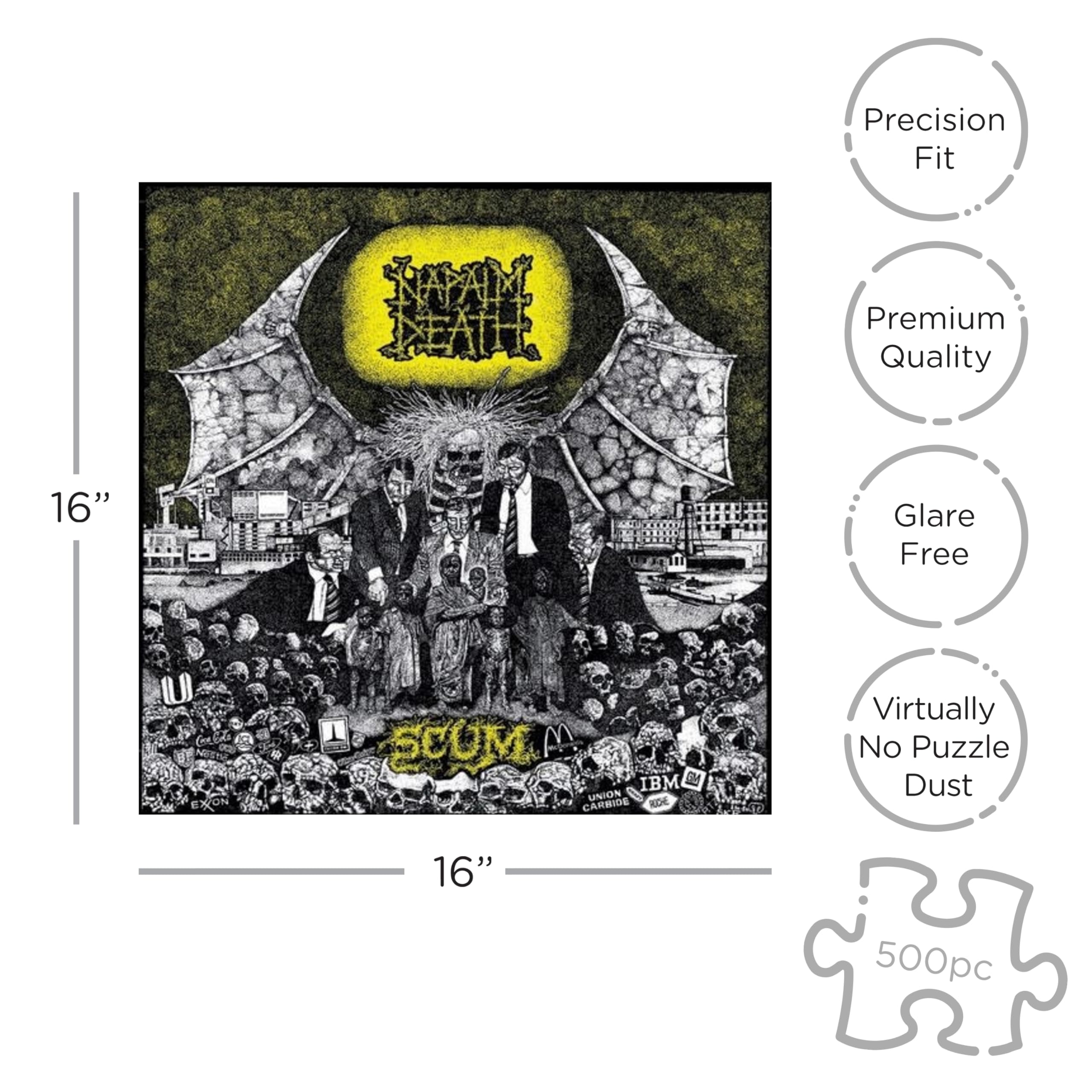 Amazon.com: Napalm Death Jigsaw Puzzle Scum Band Logo Official 500