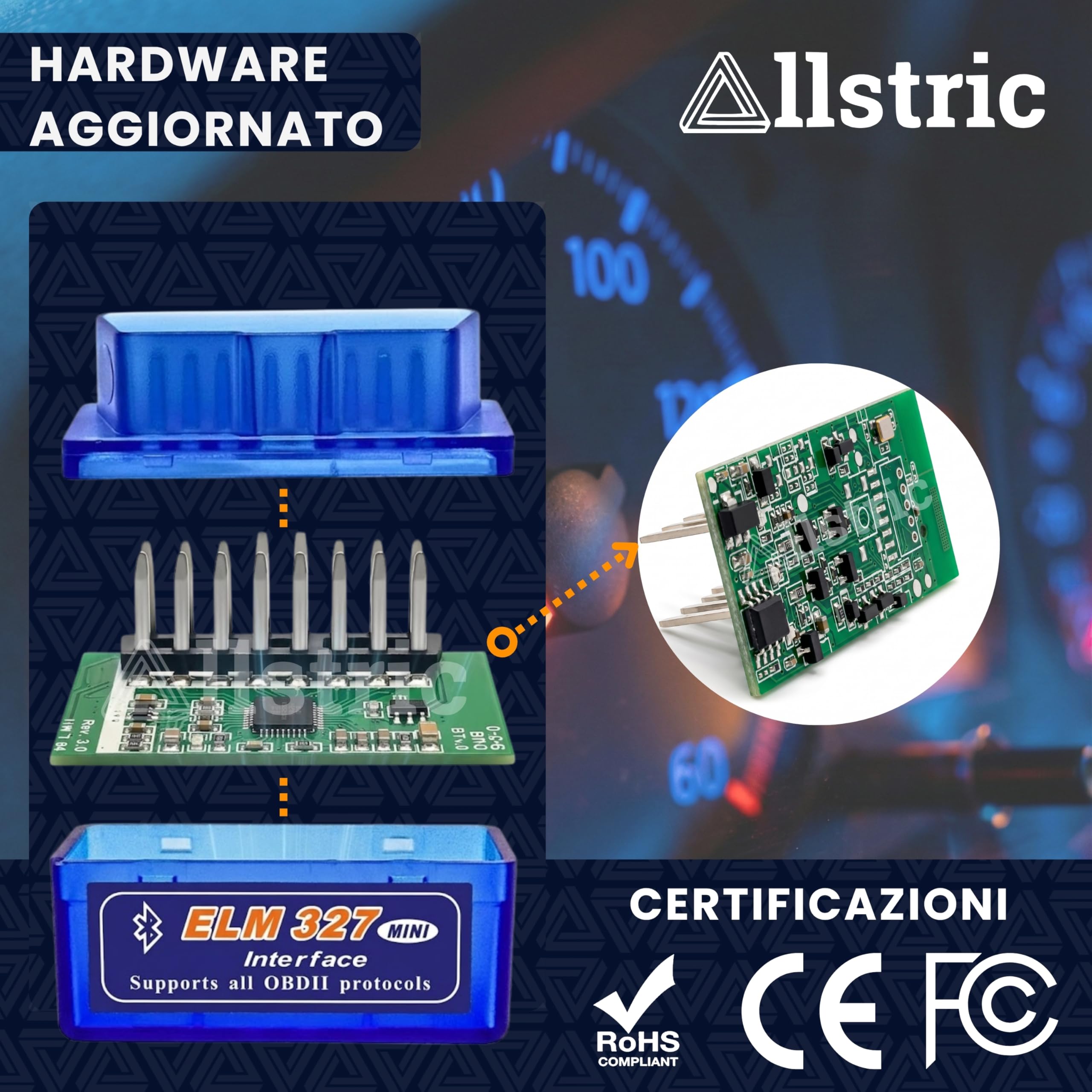 OBD2 Auto Diagnostica. ELM327 Lettore e Strumento di Diagnostica Bluetooth. OBD2 Macchina Diagnosi per Veicoli OBD2 dal 1996 | Non per Elettrici/Ibridi/Camion