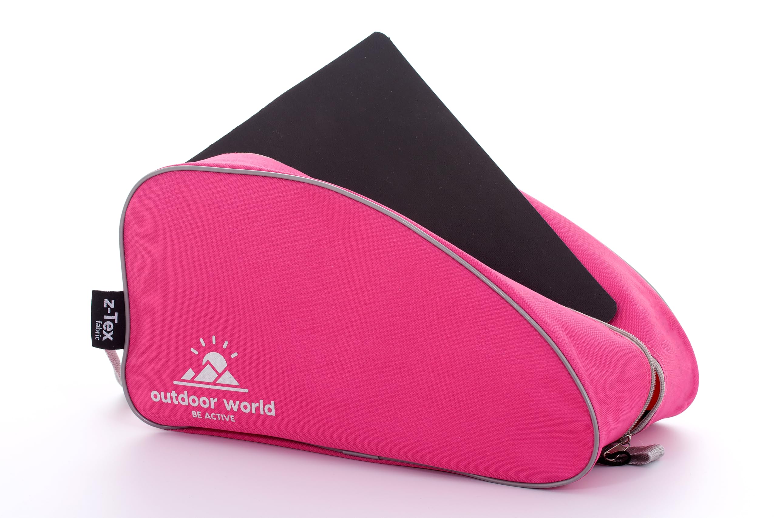 Outdoor World Borsa per Scarponi Premium - Ampia Apertura con Zip Resistente all'Acqua Unisex - Borsa per Scarpe da Trekking,Camminata, Calcio, Rugby, Golf Scarpe da Ginnastica - Uomo, Donna (Rosa)