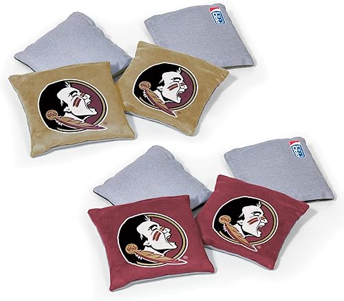 Miniatura 40 de Wild Sports - Puf de doble cara NCAA College de 8 unidades, bolsas de lanzamiento prémium para juego de cornhole, ideal para portones traseros