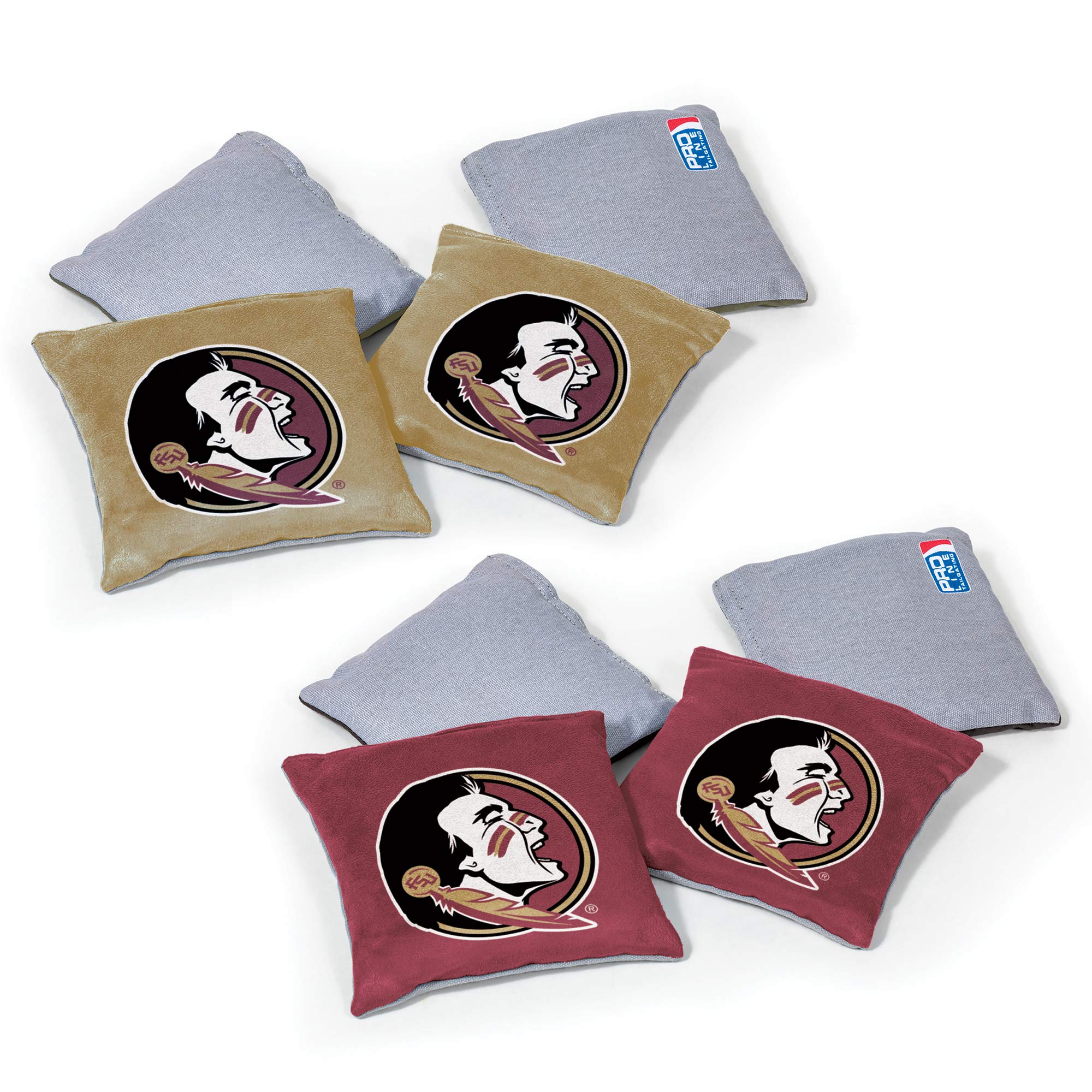 NCAA College Dual Sided Bean Bags by Wild Sports, 8 Count, Premium Toss Bags for Cornhole Set - Great for Tailgates, Outdoors, Backyard