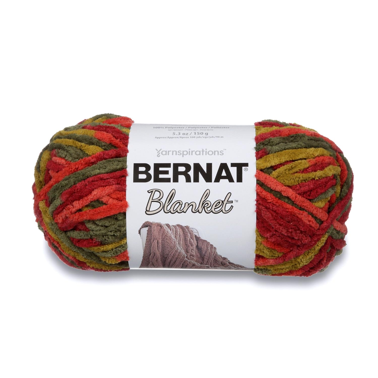 Bernat Blanket SB Yarn (6) Super Bulky Gauge 5.3oz Harvest