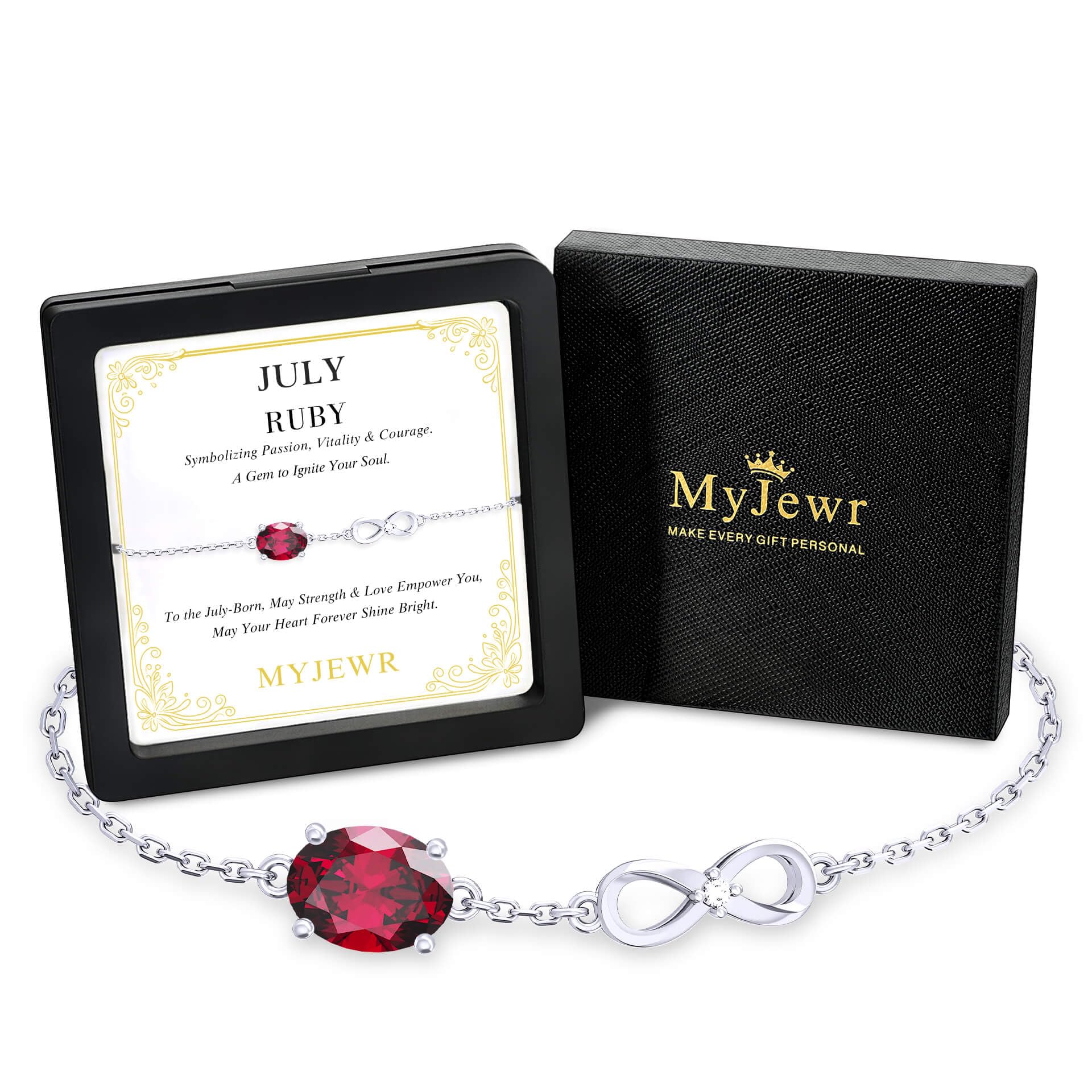 Birthday Gifts for Women,Birthstone Gold Infinity Bracelet, 14K Gold Plated Jewelry, Romantic Valentine's Mother's Day Anniversary Christmas Gifts for