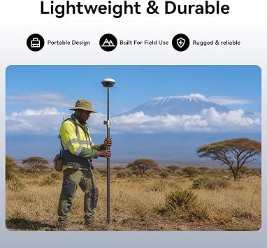 2.2 m / 7.22 ft Self-Locking Fiberglass GPS Survey Pole, GNSS Rover Rod Compatible with Trimble, 5/8 Thread, 125220 cm Adjustable, Twist-Lock, Lightweight Oxford Carry Bag for RTK Land Surveying