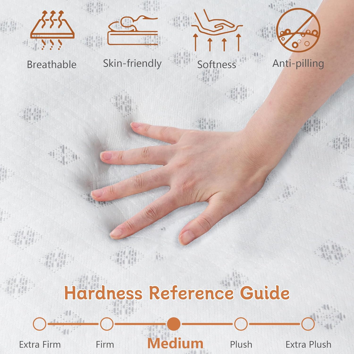 King Mattress 10 Inch Memory Foam Mattress in a Box, Gel Memory Foam or Lumbar Support,Medium Firm,Made in USA,Pressure Relief,CertiPUR-US Certified