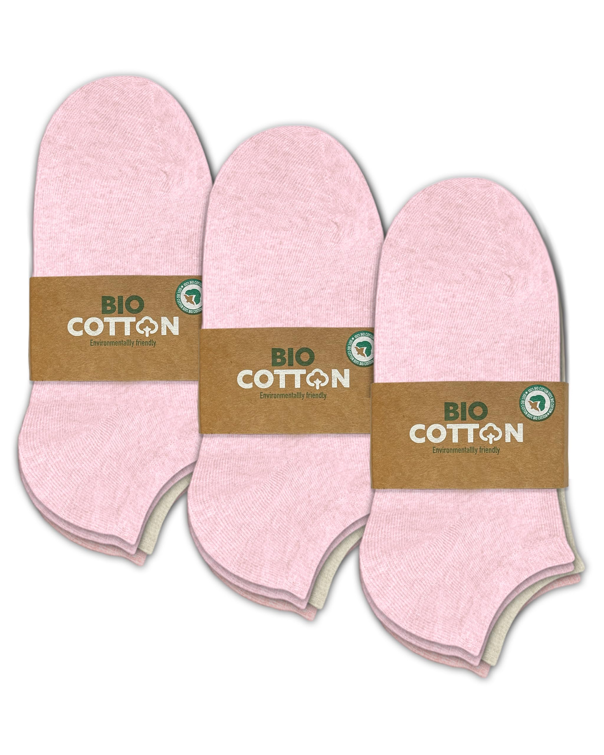 mehrstrumpf 8/12 Pairs Children 100% Organically Grown Sneaker Socks Boys & Girls without Seam (Model: Biolivia), 35-38