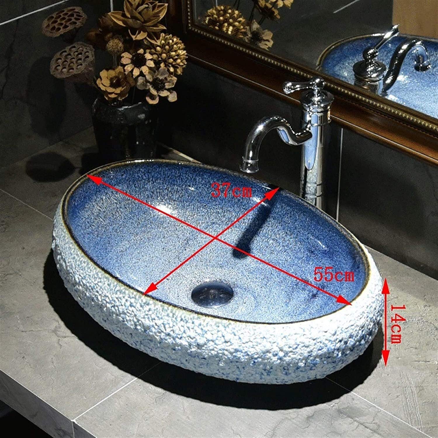 Amazon.co.jp: 高级感 洗面ボウル 陶器洗面 手洗い器 浴室の装飾 洗面