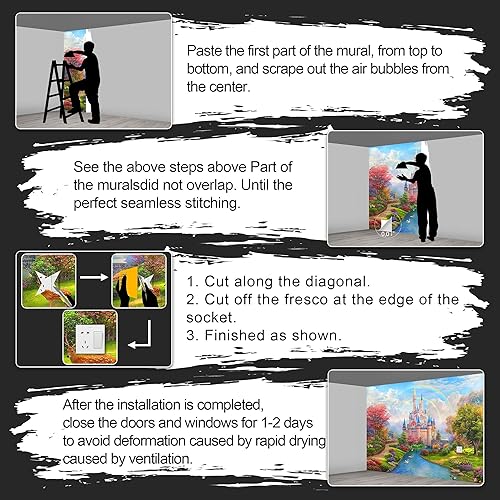 Miniatura 7 de Papel tapiz grande para sala de estar y dormitorio (papel tapiz para pared de habitatacion) 195 x 120 pulgadas (no se puede despegar ni pegar)