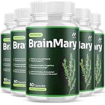 5 Pack BrainMary Capsules, Official BrainMary Supplement 300 Capsules
