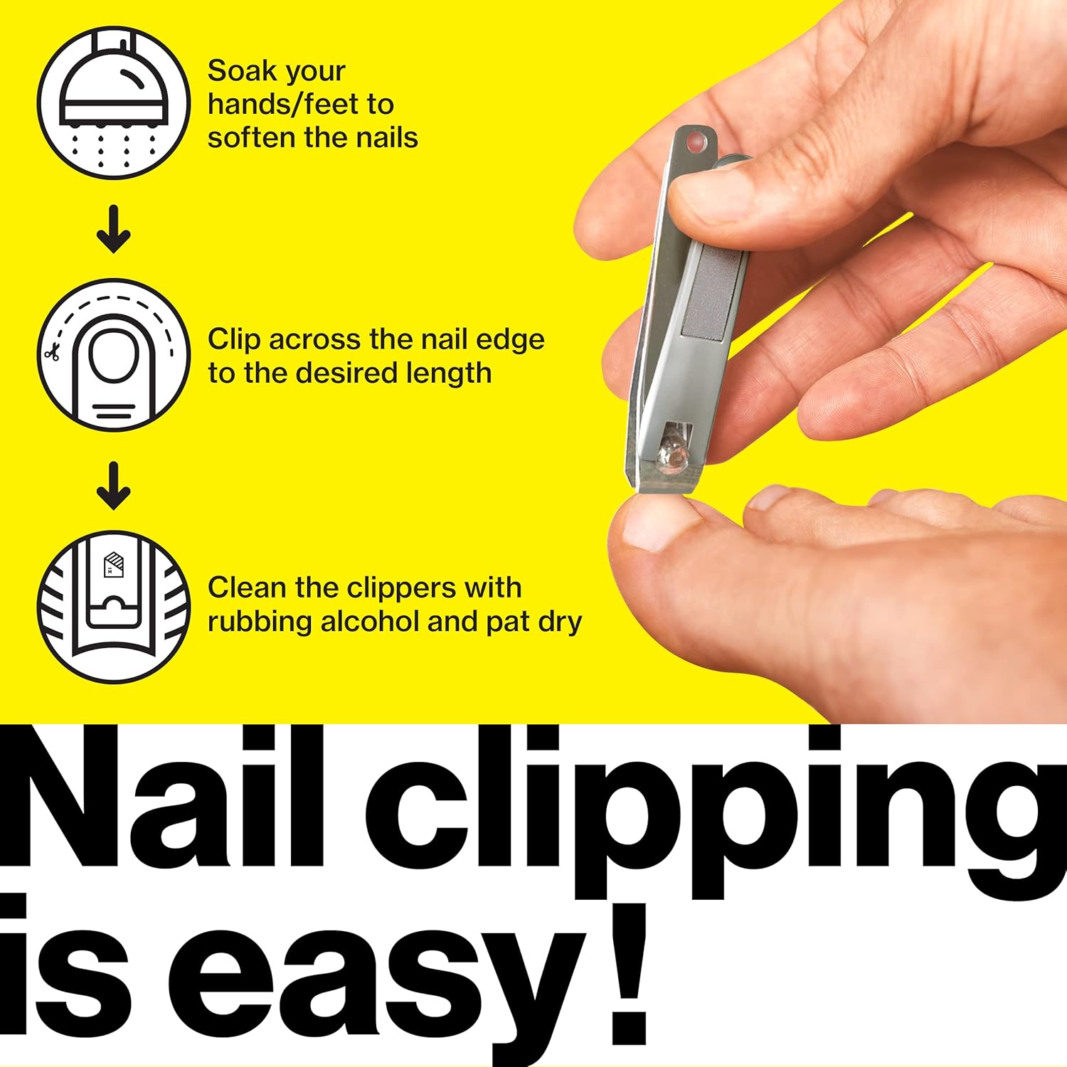 Harperton Nail Clipper Set Fingernail and Toenail Clipper (Curved