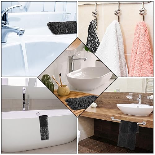 Miniatura 7 de Esponja larga africana de red de baño larga para ducha, limpiador de espalda, esponja de baño para uso diario o relleno de calcetines (negro)