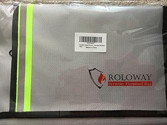 ROLOWAY Fireproof Envelope For Cash, Legal Documents Safe (15 X 11 Inch) With 2 Pockets