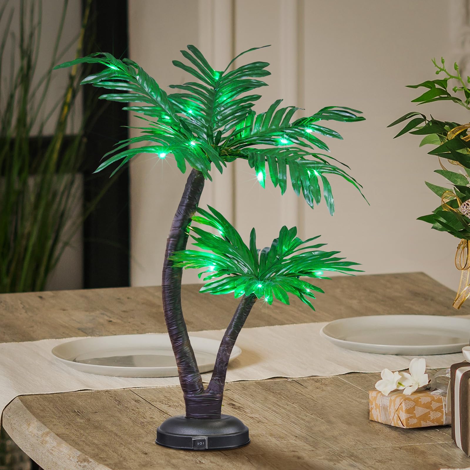 24IN 25LED Lighted Palm Bonsai